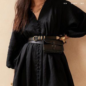 Banana Republic Linen Black Dress